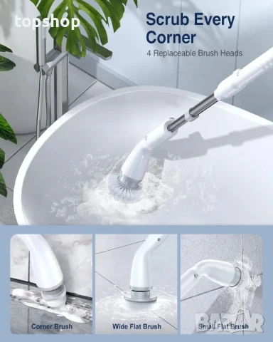 Електрически безжичен мощен Моп, скрубер LABIGO LA1 Pro, акумулаторен със сменяеми глави и удължител, снимка 11 - Други - 50493435