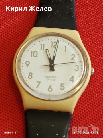 Унисекс ръчен часовник SWATCH QUARTZ SWISS много красив 49030, снимка 6 - Мъжки - 53591281