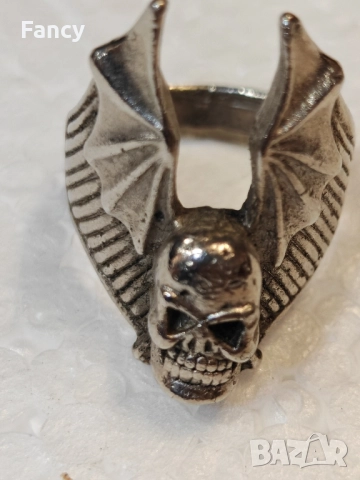 Рокерски пръстен от 80 те, снимка 6 - Антикварни и старинни предмети - 52080317