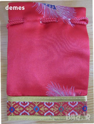 Традиционна торбичка тип пунгия от плат DELL от Монголия-3, снимка 6 - Други ценни предмети - 28727238