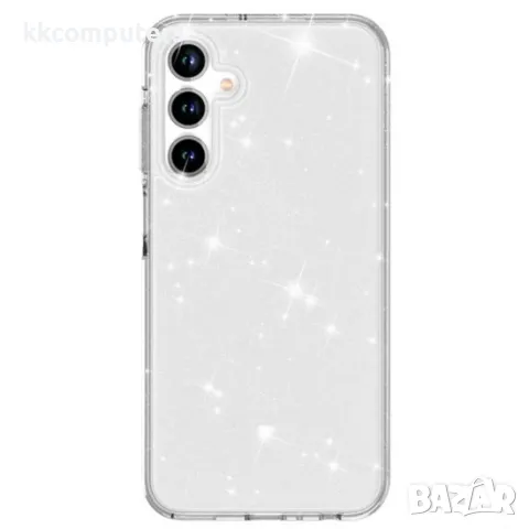 Силиконов кейс Shine 2 mm брокатен, За Samsung Galaxy S25, Прозрачен, снимка 3 - Калъфи, кейсове - 50345544