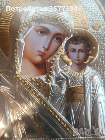 Икона " Мадоната с младенеца ", снимка 2 - Икони - 50723831