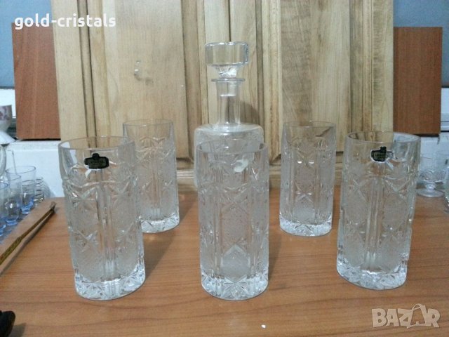 Кристални чаши и гарафа, снимка 3 - Антикварни и старинни предмети - 34719062