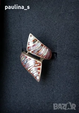 Четири броя / Винтидж / Ръчно изработени сребърни пръстени, снимка 16 - Пръстени - 32484159