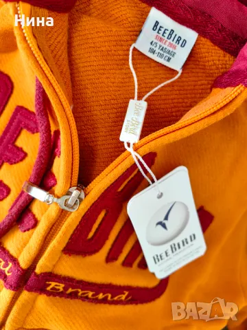 Комплект Bee Bird в оранж, с цип , снимка 2 - Детски комплекти - 47616931
