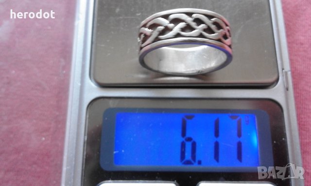 сребърен пръстен - унисекс - красив, стилен, тежкарски - 2, снимка 3 - Пръстени - 26466202