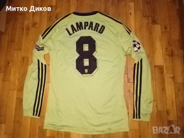 Челси футболна тениска маркова на Адидас №8 Франк Лампард с баджове Шамп. Лига дълъг ръкав размер С, снимка 7 - Футбол - 51556185
