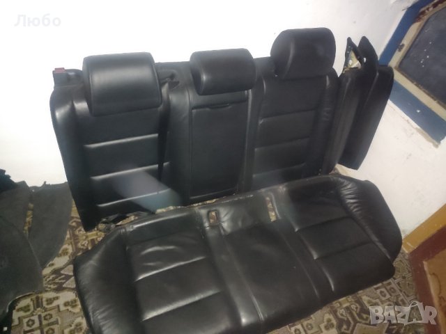 Задна седалка черна кожа за Ауди А6 ц6 4ф  Audi A6 c6 4f avant, снимка 2 - Части - 43322998