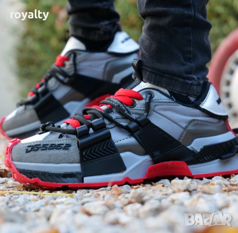 сникърси- Dolce&Gabbana- черно, сиво и червено