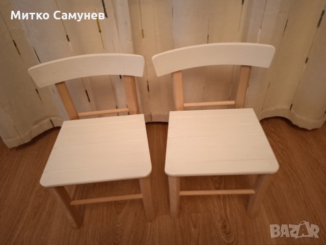 Детски дървени столчета изработен от бук., снимка 2 - Столове - 33350145
