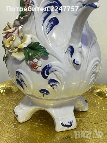 Ваза/ Кана Capodimonte , снимка 5 - Антикварни и старинни предмети - 52901782