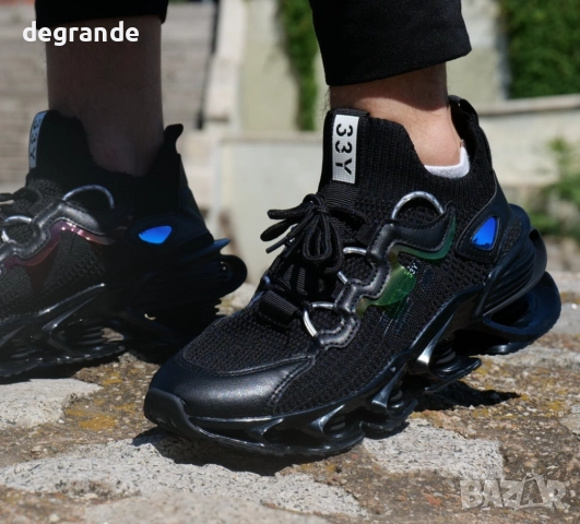 Мъжки спортни маратонки Y33 Черно размери 36 37 38 39 41 43, снимка 2 - Маратонки - 51610844