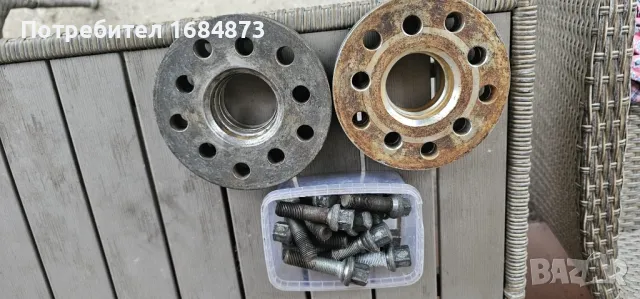 Фланци 5х100 и 5х112 / 20 мм в комплект с дълги болтове., снимка 2 - Части - 49708162