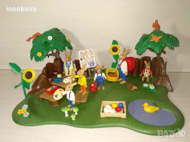 Playmobil великденски зайчета и работилница за боядисване на яйца Плеймобил Включени са фигурки от н, снимка 3 - Фигурки - 28790850