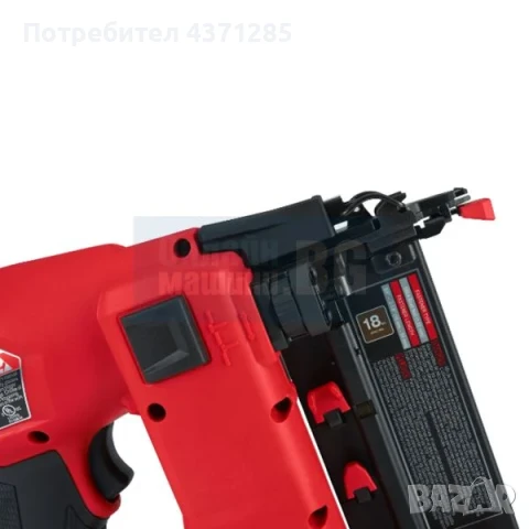 Акумулаторен такер Milwaukee M18FN18GS-0X, 18 V, 0°, 25 - 64 мм, без батерия и зарядно, снимка 4 - Други инструменти - 51411597