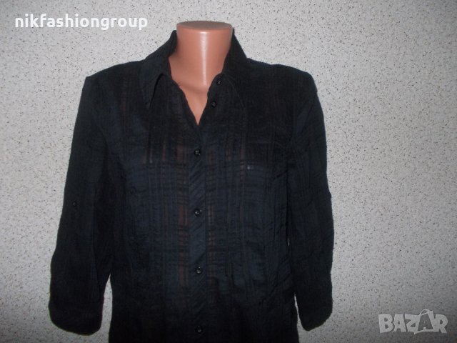 Черна риза , L размер, снимка 2 - Ризи - 28448944