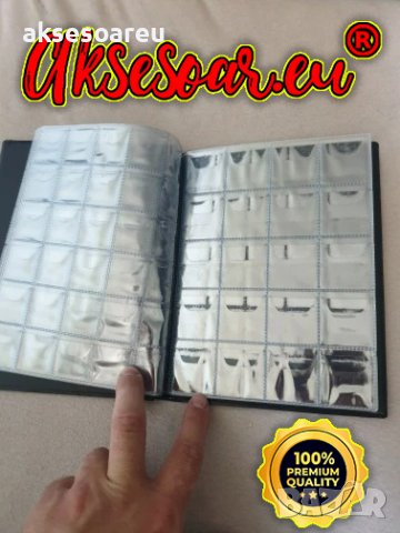 Класьор за 250 монети с 2 размера листи Албум от PU кожа Книга за събиране на монети за значки Албум, снимка 9 - Нумизматика и бонистика - 39326406