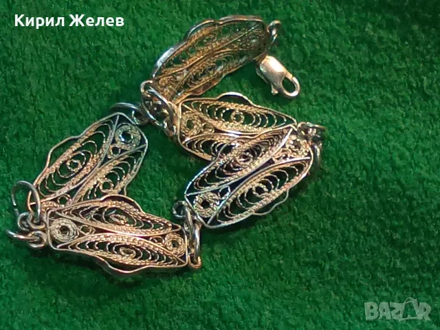 СТАРА НЕЖНА ФИЛИГРАННА СРЕБЪРНА ГРИВНА СРЕБРО ВИСОКА ПРОБА МАЙСТОРСКА РЪЧНА РЕТРО АРТ РАБОТА 44188, снимка 13 - Антикварни и старинни предмети - 48476612