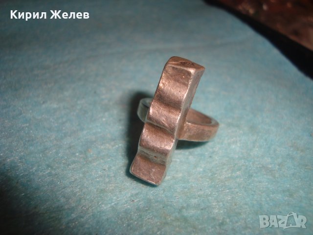 СТАРИНЕН СРЕБЪРЕН АРТ НУВО ПРЪСТЕН ВИСОКА ПРОБА МАСИВНО СРЕБРО РЪЧНА МАЙСТОРСКА ИЗРАБОТКА 26841, снимка 9 - Пръстени - 34884003