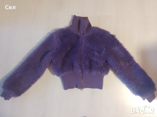 Топло,пухкаво,лилаво яке  Terranova L, снимка 6 - Якета - 44140308