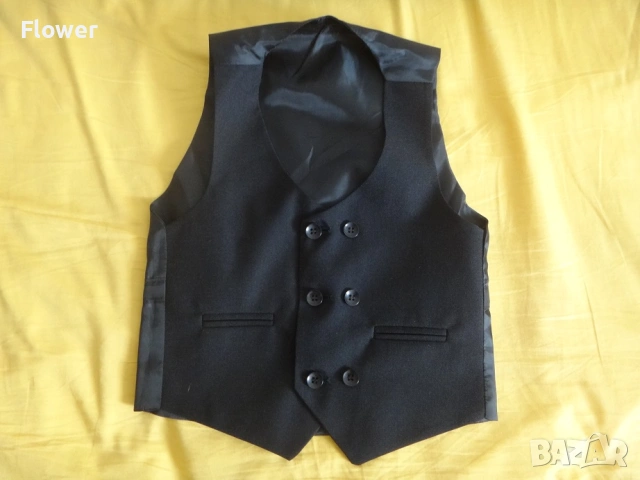 Нов Детски официален черен костюм от 3 части, размер 104-110см, за 4-5 години, снимка 7 - Детски комплекти - 53272249