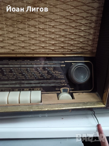 Винтидж лампово радио UNION – работещо, снимка 4 - Други - 53231874