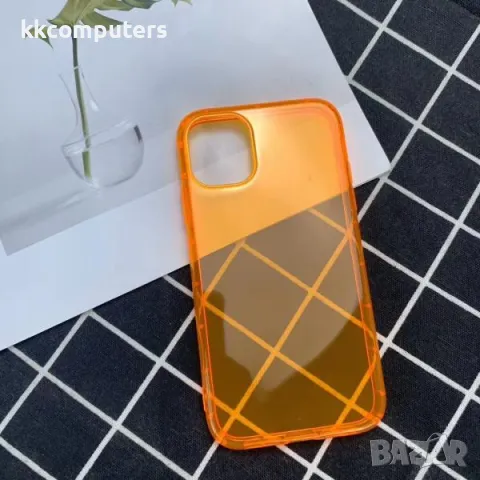 Калъф силикон Neon / Оранжев / за iPhone 15 Plus 6.7 Баркод : 3129403, снимка 2 - Калъфи, кейсове - 48146957