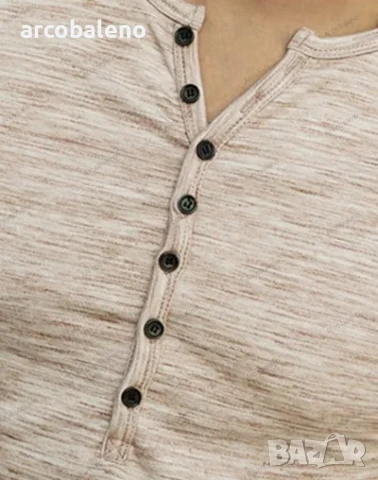 Модна мъжка тениска с дълги ръкави, 5цвята, снимка 4 - Тениски - 40850808