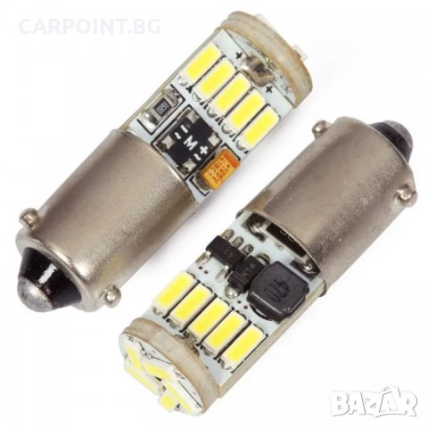 АВТОМОБИЛНА LED КРУШКА BA9S 15 SMD CAN BUS 4014 Т4W 1КТ., снимка 1 - Аксесоари и консумативи - 39025114