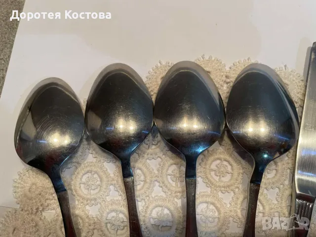 Красиви прибори MONOGRAM от Англия с рози и керамични дръжки, снимка 13 - Антикварни и старинни предмети - 48200318