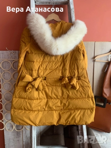 🧥👢👜 Красиво яке с естествен пух на качулката💣, снимка 2 - Якета - 52564612