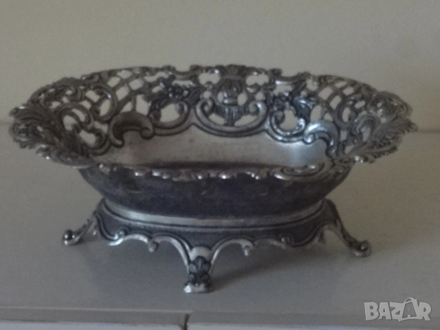 Орнаментална сребриста купа от Виена, снимка 10 - Антикварни и старинни предмети - 53528299