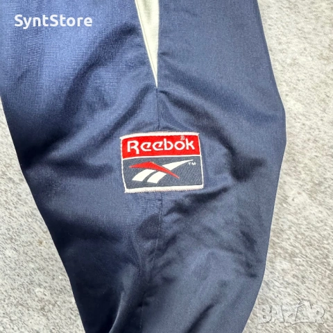 Винтидж спортно горнище Reebok - Тъмносиньо / Червено / Бяло - Размер L, снимка 7 - Спортни дрехи, екипи - 53576573