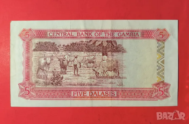 Гамбия 5 даласис 1991 година, снимка 2 - Нумизматика и бонистика - 49544879