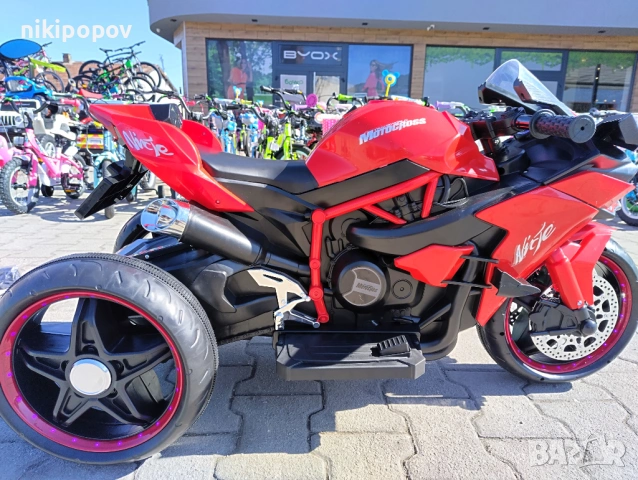 KAWASAKI акумулаторен мотор NINJA червен, снимка 3 - Детски велосипеди, триколки и коли - 53569672
