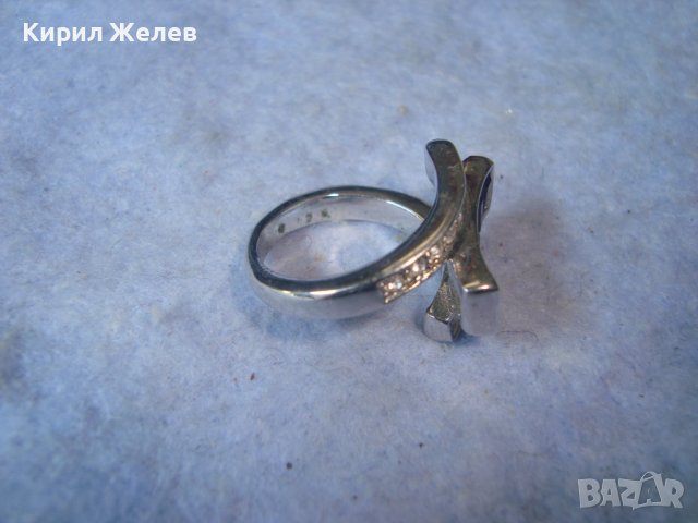 СРЕБРИСТ СКЪПОЦЕНЕН МОДЕН ПРЪСТЕН от БЛАГОРОДНА СТОМАНА с ФАСЕТИРАНИ КРИСТАЛИ 29453, снимка 6 - Пръстени - 37744433