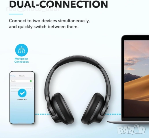 слушалки Anker - SoundCore Life Q20i - чисто нови, снимка 2 - Bluetooth слушалки - 53075362