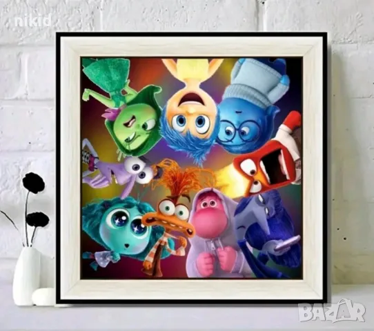 Отвътре навън inside out детски 5D гоблен диамантен картина мозайка за направа по схема с камъчета, снимка 2 - Гоблени - 48887141