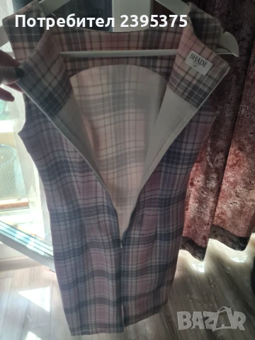 Рокля в сиво и розово, снимка 4 - Рокли - 50681046