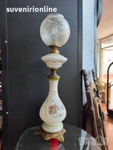 старинна стъклена лампа, снимка 2 - Антикварни и старинни предмети - 49976094