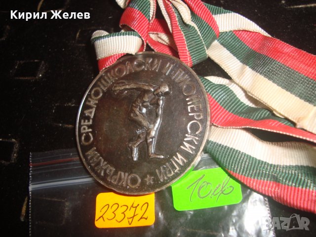 ОКРЪЖНИ СРЕДНОШКОЛСКИ и ПИОНЕРСКИ ИГРИ ОНС-ДИРЕКЦИЯ НАРОДНА ПРОСВЕТА ЯМБОЛ СОЦ СПОРТЕН МЕДАЛ 23372, снимка 4 - Антикварни и старинни предмети - 33384823