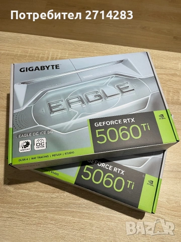 Gigabyte Nvidia GeForce 5060Ti 8GB GDDR7 Eagle OC Ice - чисто нови