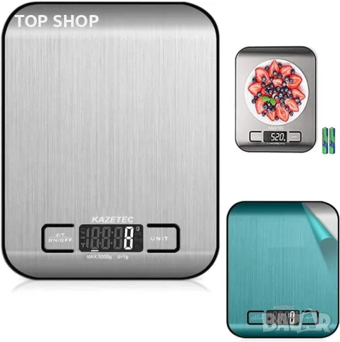 Цифрова кухненска везна,неръждаема стомана, LCD дисплей, 5кг, снимка 5 - Други - 48477021