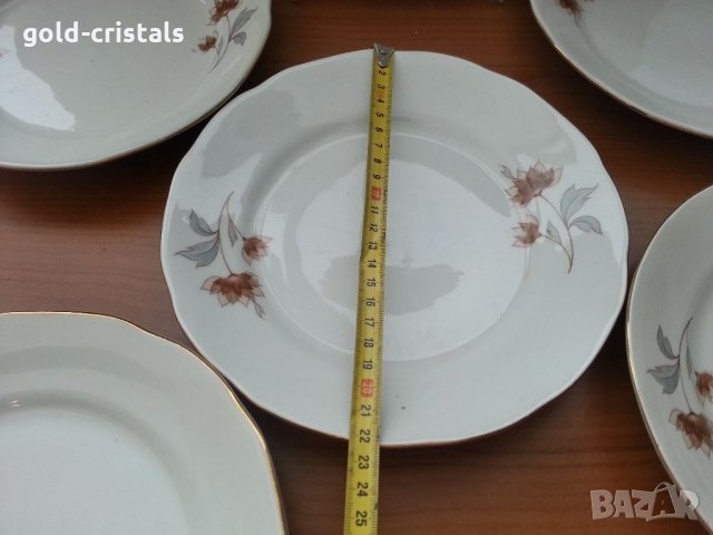 Стар български порцелан чинии плитки, снимка 2 - Антикварни и старинни предмети - 33624009