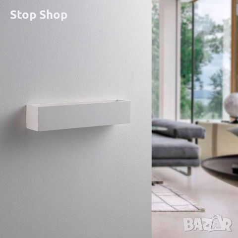 Стенна лампа Lindby, вътрешна стенна лампа Santino (модерна) в бяла мазилка за всекидневна/трапезари, снимка 7 - Лампи за стена - 43940527