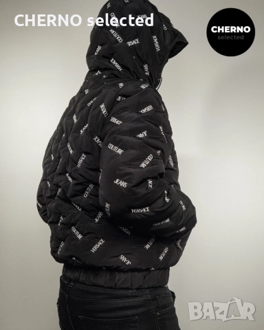 Пухено яке VERSACE JEANS COUTURE Logo-Print Puffer – Размер L – по договаряне, снимка 3 - Якета - 52869106