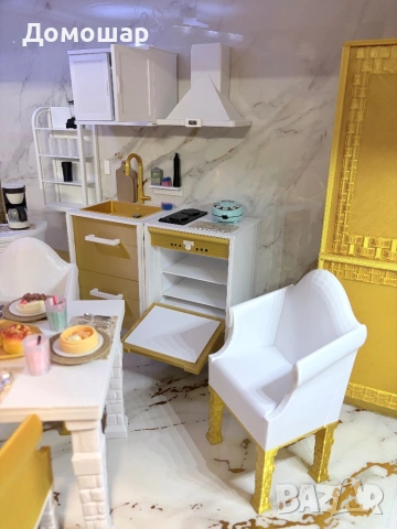 Барби къща ръчно изработена Авторки проект, снимка 11 - Кукли - 53101952