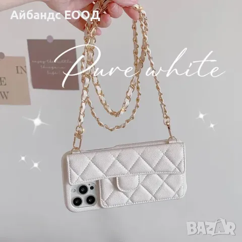 Кожен калъф - чанта за iPhone 12/13/14/15 PLUS, PRO и PRO MAX, снимка 4 - Калъфи, кейсове - 49413773