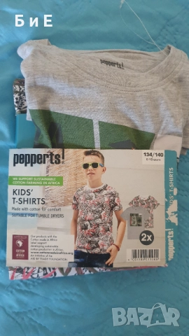 2 бр. детски памучни тениски размер 134-140 за 8-10 г., снимка 2 - Детски тениски и потници - 51567018