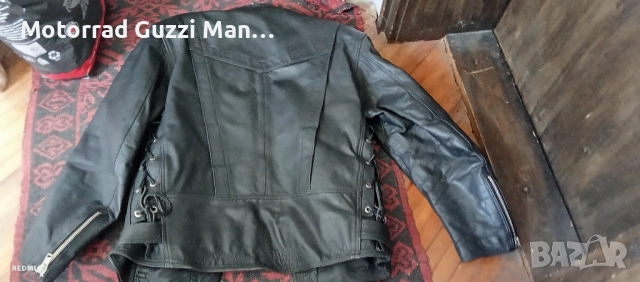 Мъжко Рокерско Кожено Яке,естествена кожа,шито по поръчка. Почти ново , снимка 3 - Якета - 51550044